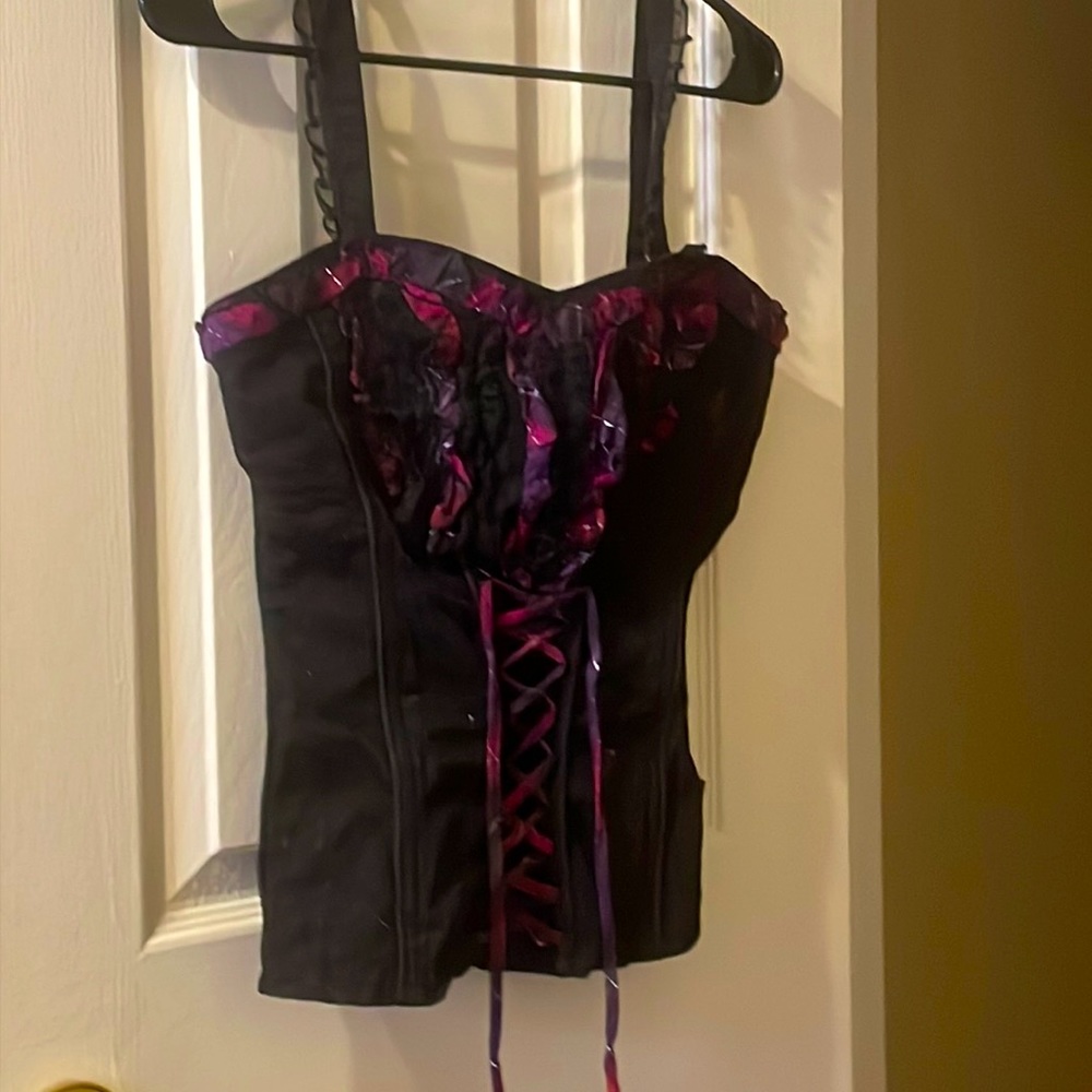 Tripp nyc corset style top (purple)